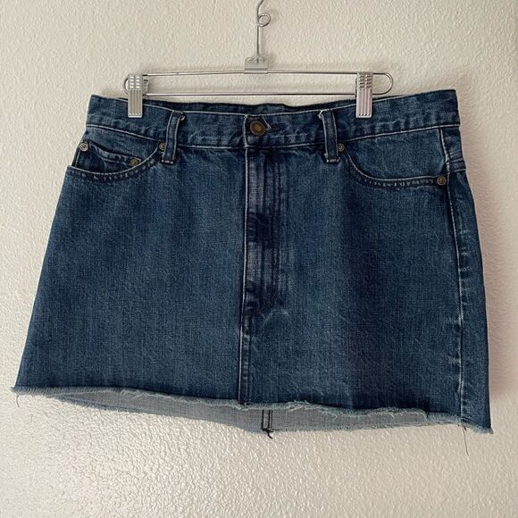 Free people denim mini skirt size 08 - Picture 3 of 11
